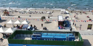 Mudanya'da mavi bayraklı sahile çifte koruma! Bayraklı plaja paket arıtma
